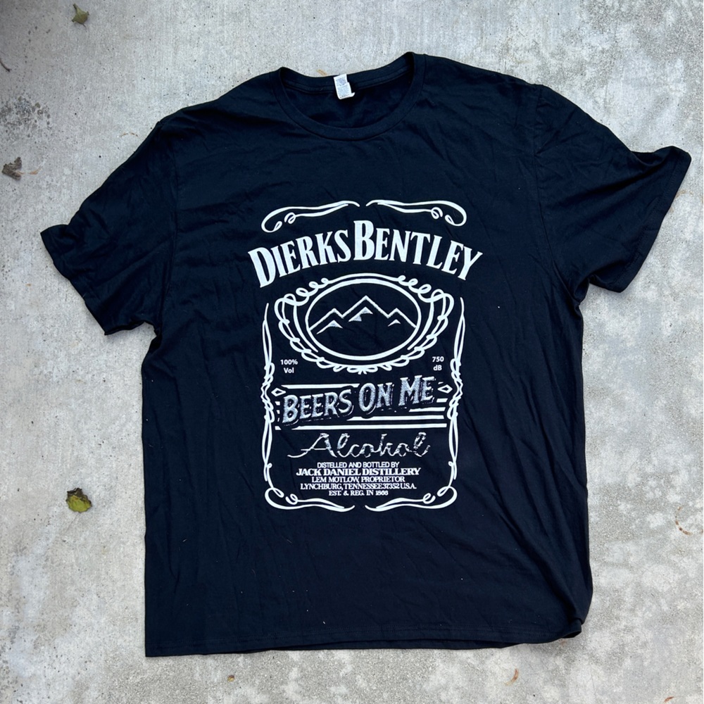 Dierks Bentley Beers On Me Concert Tour Tshirt  -Size XL  old no 7 band Tee